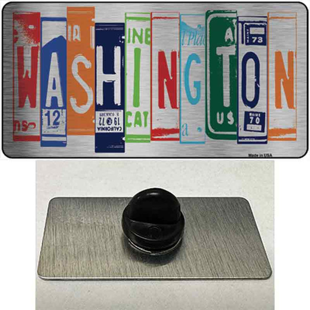 Washington License Plate Art Novelty Metal Hat Pin