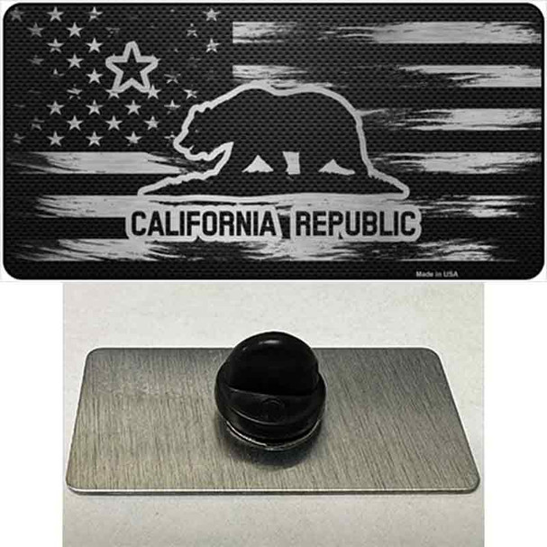 California Carbon Fiber Novelty Metal Hat Pin