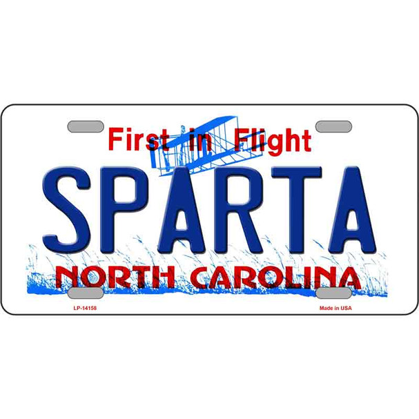 Sparta North Carolina Novelty Metal License Plate