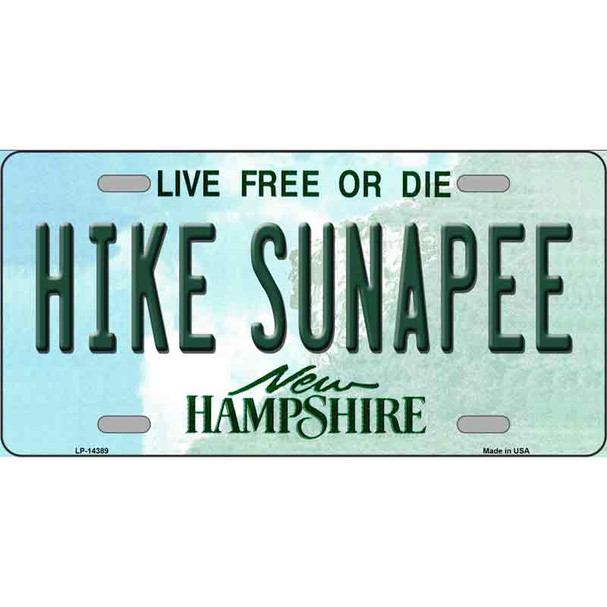 Hike Sunapee New Hampshire Novelty Metal License Plate