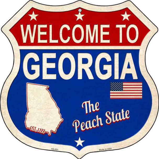 Georgia Established Novelty Metal Highway Shield Sign