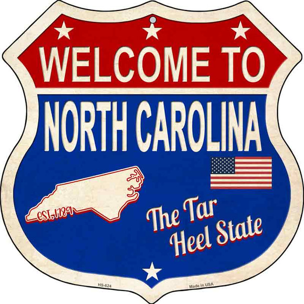 North Carolina Established Novelty Metal Highway Shield Sign
