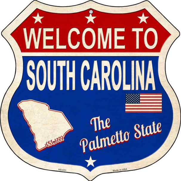 South Carolina Established Novelty Metal Highway Shield Sign