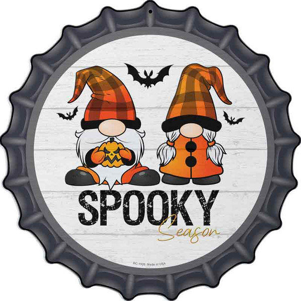 Spooky Season Gnomes Novelty Metal Bottle Cap Sign