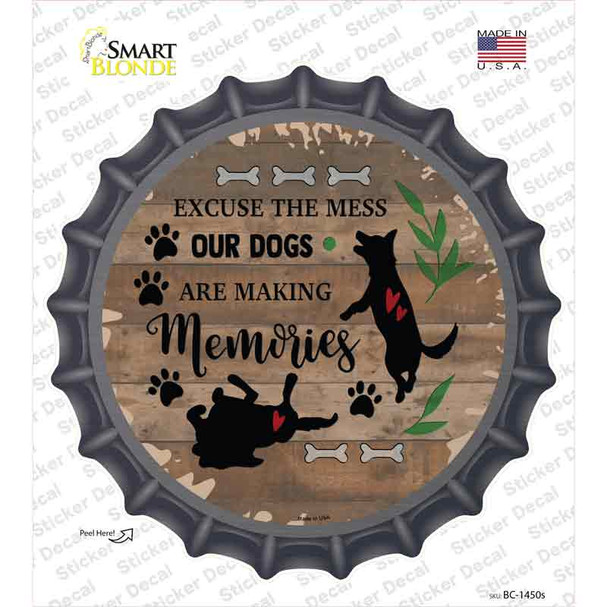 Our Dogs Are Making Memories Novelty Bottle Cap Sticker Decal