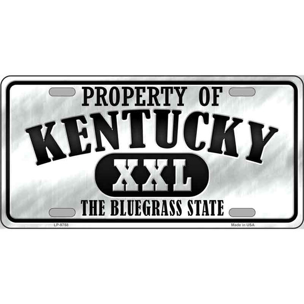 Property Of Kentucky Novelty Metal License Plate