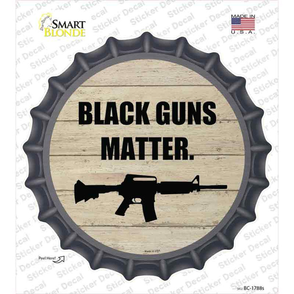 Black Guns Matter Novelty Bottle Cap Sticker Decal