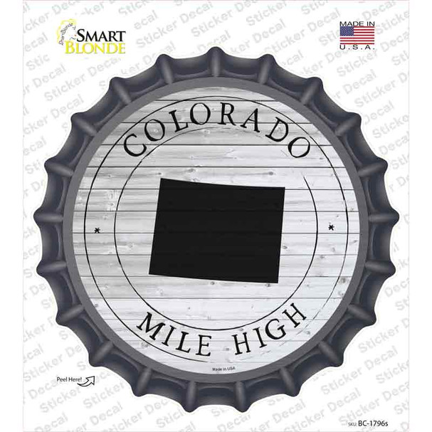 Colorado Mile High Novelty Bottle Cap Sticker Decal