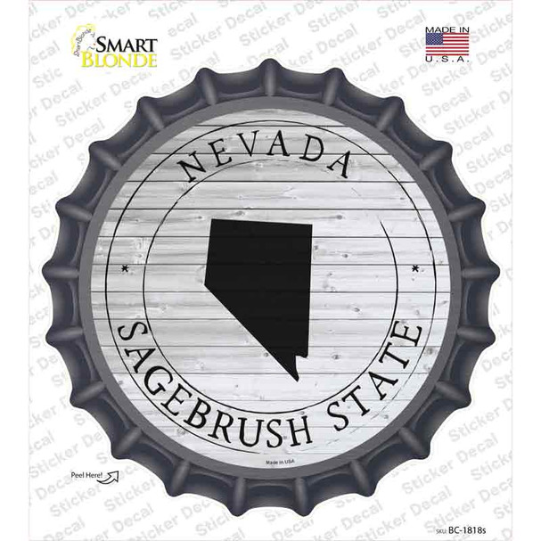 Nevada Sagebrush State Novelty Bottle Cap Sticker Decal