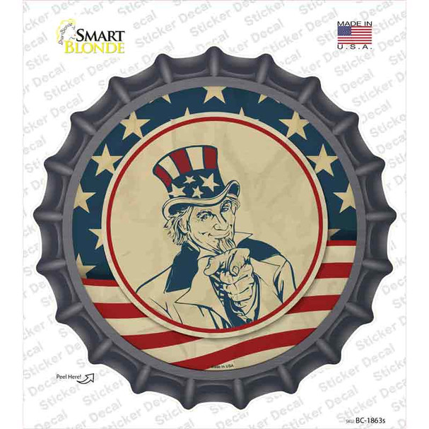 America Wants You Novelty Bottle Cap Sticker Decal