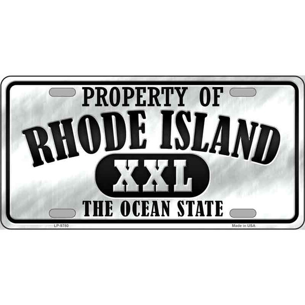 Property Of Rhode Island Novelty Metal License Plate