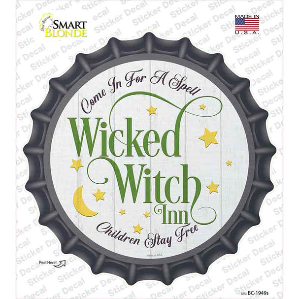 Wicked Witch Inn Novelty Bottle Cap Sticker Decal