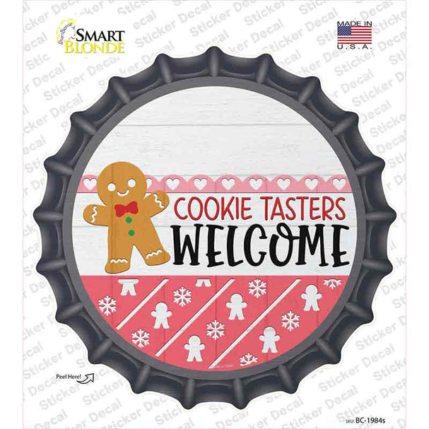 Cookie Tasters Welcome Novelty Bottle Cap Sticker Decal