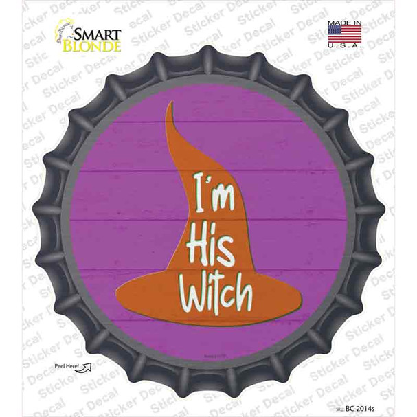 Im His Witch Pink Novelty Bottle Cap Sticker Decal