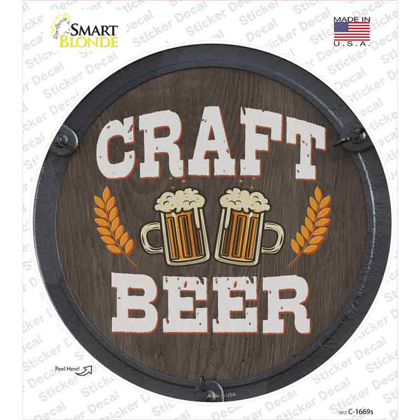 Craft Beer Novelty Circle Sticker Decal