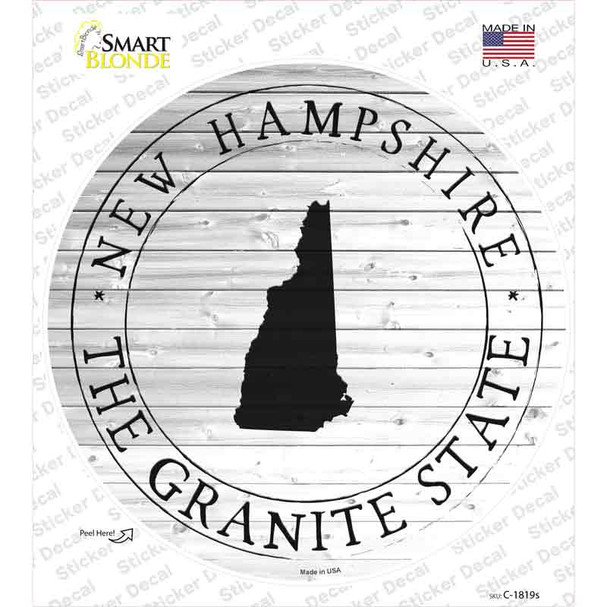 New Hampshire Granite State Novelty Circle Sticker Decal