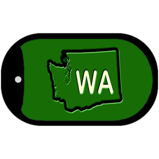 WA State Novelty Metal Dog Tag Necklace