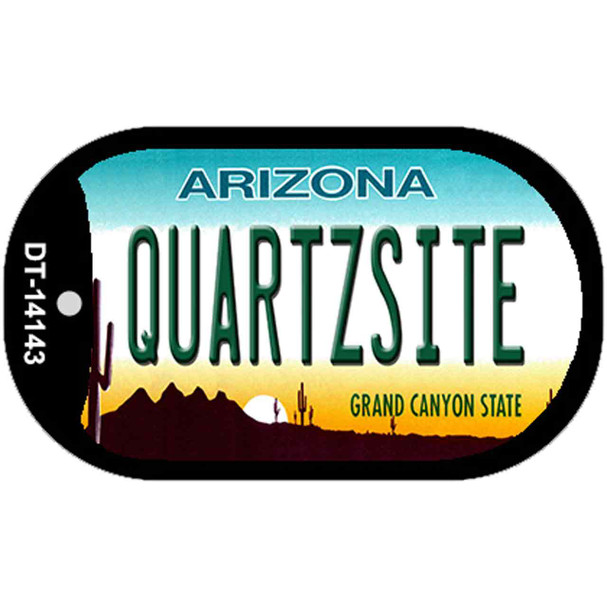 Quartzsite Arizona State Background Novelty Metal Dog Tag