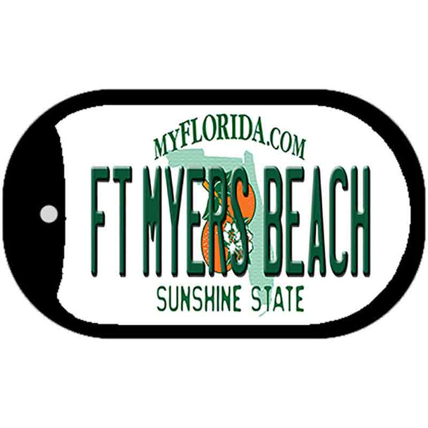 Florida FT Myers Beach Novelty Metal Dog Tag Necklace