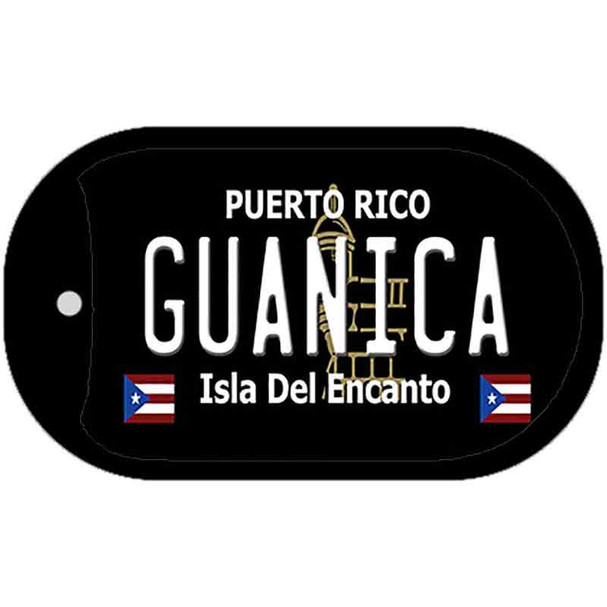 Guanica Puerto Rico Black Novelty Metal Dog Tag Necklace