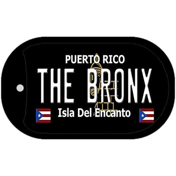 The Bronx Puerto Rico Black Novelty Metal Dog Tag Necklace