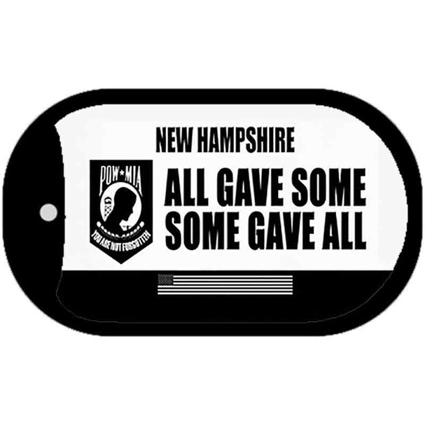 New Hampshire POW MIA Some Gave All Novelty Metal Dog Tag Necklace