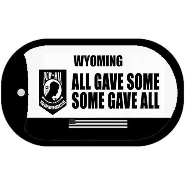 Wyoming POW MIA Some Gave All Novelty Metal Dog Tag Necklace