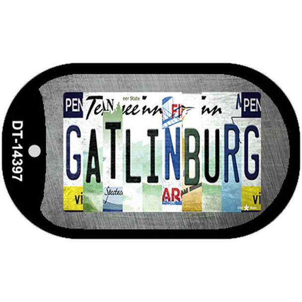 Gatlinburg License Plate Art Novelty Metal Dog Tag Necklace