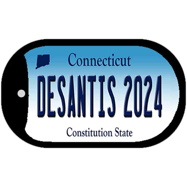 Desantis 2024 Connecticut Novelty Metal Dog Tag Necklace