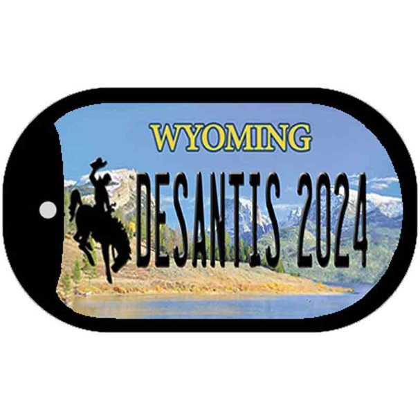 Desantis 2024 Wyoming Novelty Metal Dog Tag Necklace