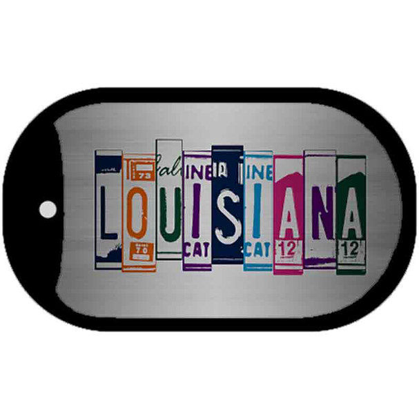 Louisiana License Plate Art Novelty Metal Dog Tag Necklace