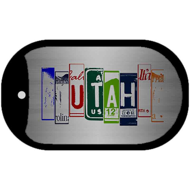 Utah License Plate Art Novelty Metal Dog Tag Necklace