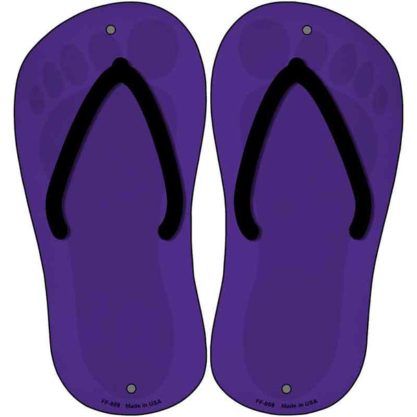 Purple Solid Novelty Metal Flip Flops (Set of 2)