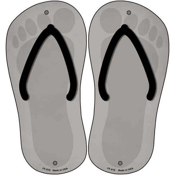 Tan Solid Novelty Metal Flip Flops (Set of 2)