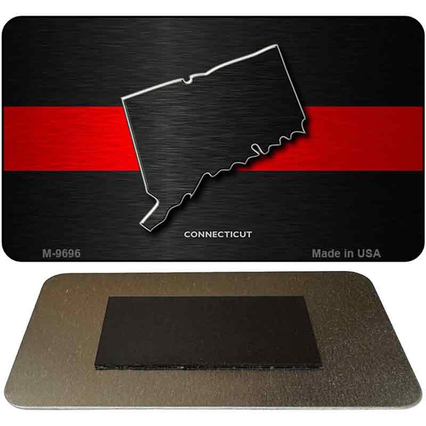 Connecticut Thin Red Line Novelty Metal Magnet M-9696