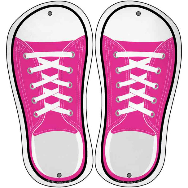 Pink Solid Novelty Metal Shoe Outlines (Set of 2)