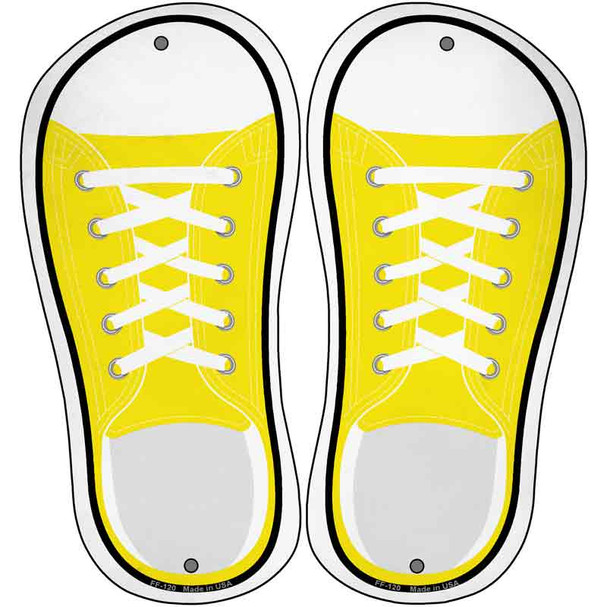 Yellow Solid Novelty Metal Shoe Outlines (Set of 2)
