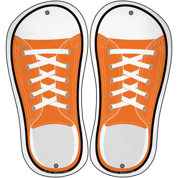 Orange Solid Novelty Metal Shoe Outlines (Set of 2)