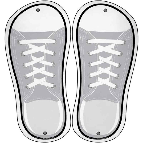 Gray Solid Novelty Metal Shoe Outlines (Set of 2)