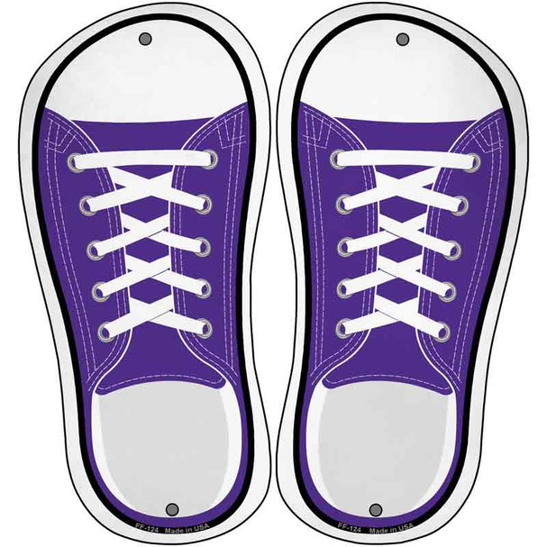 Purple Solid Novelty Metal Shoe Outlines (Set of 2)