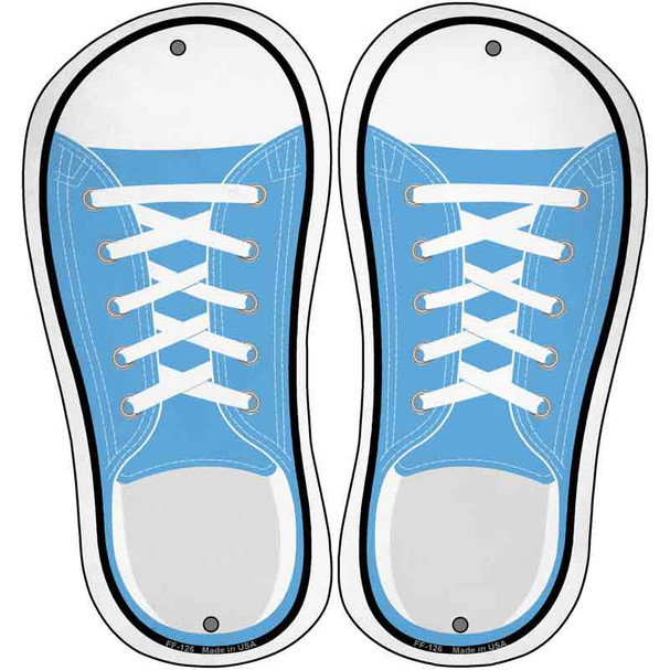 Light Blue Solid Novelty Metal Shoe Outlines (Set of 2)