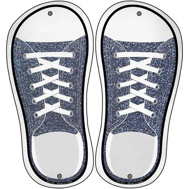 Blue Glitter Novelty Metal Shoe Outlines (Set of 2)
