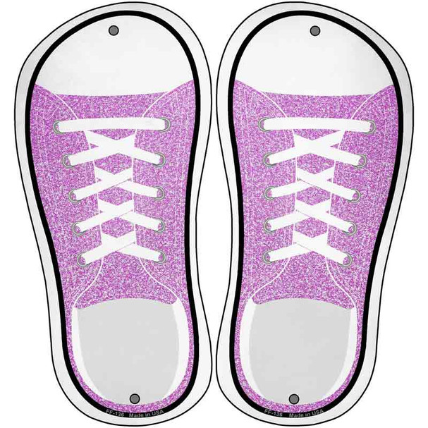 Pink Glitter Novelty Metal Shoe Outlines (Set of 2)