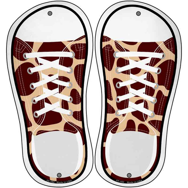 Giraffe Print Novelty Metal Shoe Outlines (Set of 2)