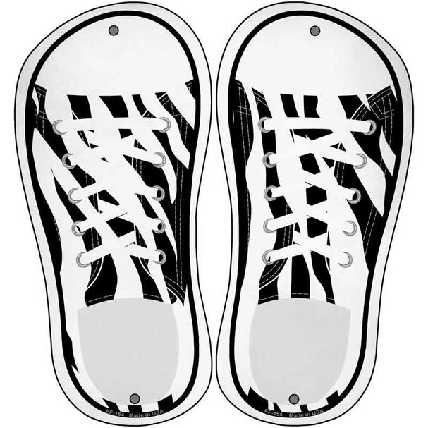 Zebra Print Novelty Metal Shoe Outlines (Set of 2)