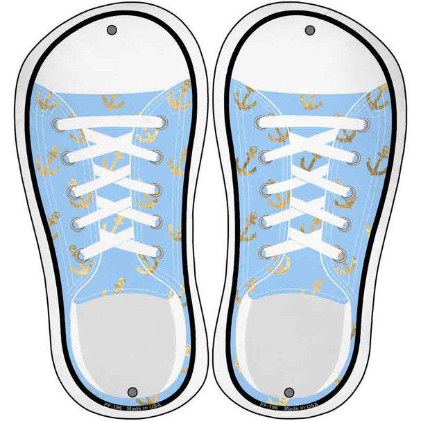 Anchor Baby Blue Novelty Metal Shoe Outlines (Set of 2)