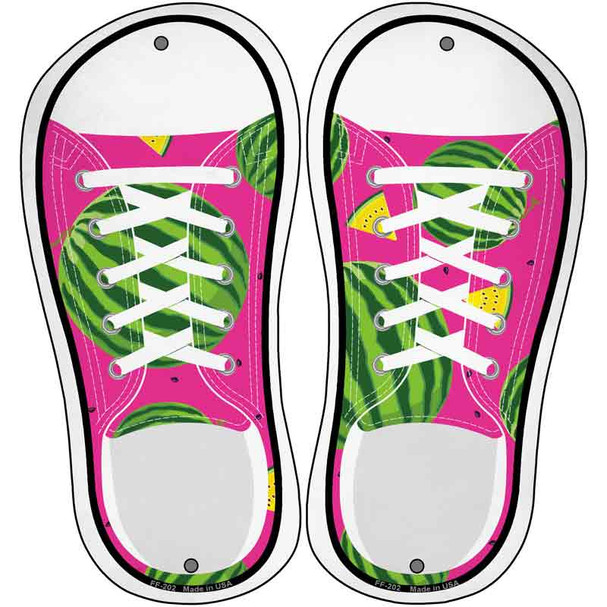 Watermelon Pink Novelty Metal Shoe Outlines (Set of 2)
