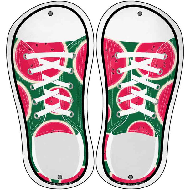 Watermelon Green Novelty Metal Shoe Outlines (Set of 2)