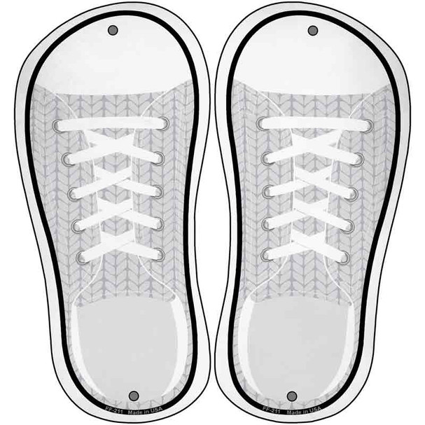 Gray Olive Leaves Novelty Metal Shoe Outlines (Set of 2)