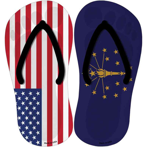USA|Indiana Flag Novelty Flip Flops Sticker Decal